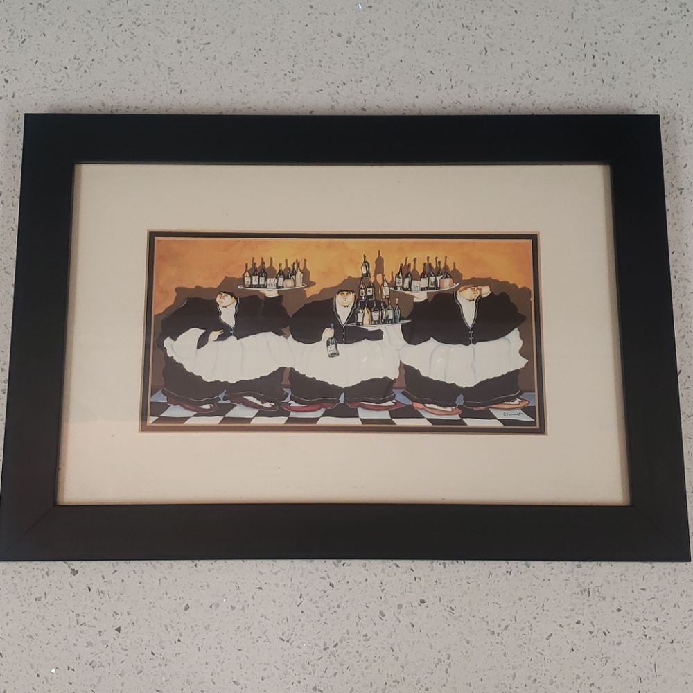 11" x 16" Black Framed Wine Wall Art